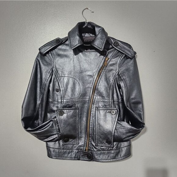 Theory Leather Jacket Size 2 - Picture 3 of 11